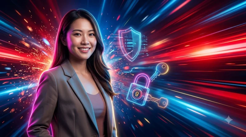 Biểu tượng tài liệu bảo mật với dấu kiểm và các biểu tượng mã hóa dữ liệu, quyền kiểm soát tài khoản