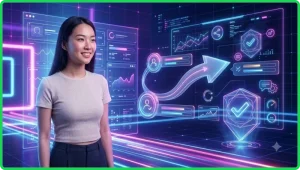 Giao diện kỹ thuật số mô phỏng trò chơi bài trực tuyến với các biểu tượng lá bài.