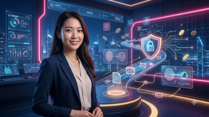 Người dùng được bảo vệ bởi khiên bảo mật với các biểu tượng quyền riêng tư